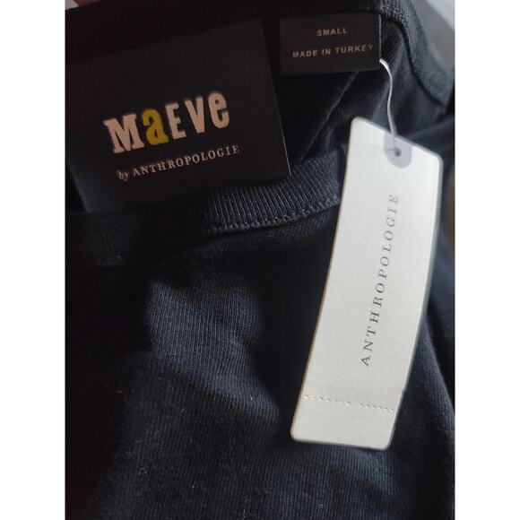 Anthropologie Flouncy Black Top - New - Size Small - Picture 5 of 6